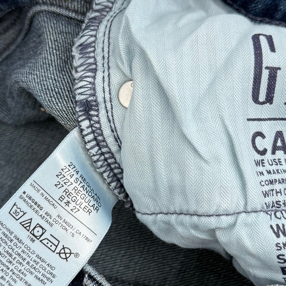 GAP 9" High Rise Denim Bermuda Shorts Size 27 Cut Off Modest - Picture 5 of 9